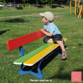 Banc infantil Mora Junior de PEAD i acer